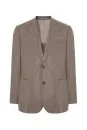 İtalyan Yün Kaşmir Karışım Tütün Rengi Blazer Ceket İtalyan Yün Kaşmir Karışım Tütün Rengi Blazer Ceket - Thumbnail