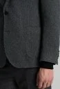 İtalyan Yün Kaşmir Karışım Siyah Blazer Ceket - Thumbnail