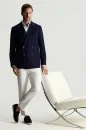 İtalyan Yün Lacivert Yazlık Kruvaze Ceket