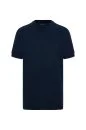 Jakar Desen Saf Pamuk Bisiklet Yaka Lacivert T-Shirt