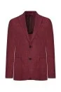 Saf Keten Bordo Yazlık Blazer Ceket - Thumbnail