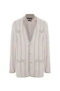 Kaşmir-İpek-Yün Karışım M Desenli Açık Bej Triko Blazer Ceket Kaşmir-İpek-Yün Karışım M Desenli Açık Bej Triko Blazer Ceket - Thumbnail