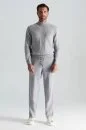Kaşmir-İpek-Yün Karışım M Desenli Açık Gri Triko Pantolon Kaşmir-İpek-Yün Karışım M Desenli Açık Gri Triko Pantolon - Thumbnail