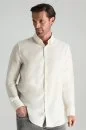 Kaşmir Karışım Beyaz Spor Gömlek