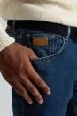 Kaşmir Karışım Kışlık Mavi Denim Pantolon - Thumbnail