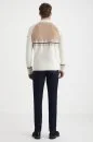 Kaşmir Karışım Lupetto Yaka Ekru Kazak - Thumbnail