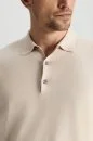 Kaşmir Pamuk Karışım Bej Triko Polo