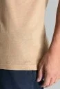 Kaşmir Pamuk Karışım Bisiklet Yaka Camel T-Shirt - Thumbnail