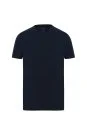 Kaşmir Pamuk Karışım Bisiklet Yaka Lacivert T-Shirt - Thumbnail