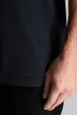 Kaşmir Pamuk Karışım Bisiklet Yaka Siyah T-Shirt - Thumbnail