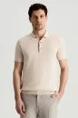Kaşmir Pamuk Karışım Krem Triko Polo