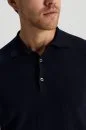 Kaşmir Pamuk Karışım Lacivert Triko Polo