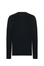 Kaşmir Pamuk Karışım Siyah Uzun Kollu T-Shirt - Thumbnail