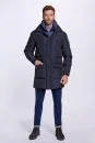 Kaz Tüyü Dolgulu Lacivert Parka - Thumbnail