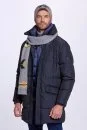 Kaz Tüyü Dolgulu Lacivert Parka - Thumbnail
