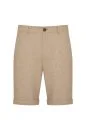 Keten Pamuk Karışım Krem Chino Şort