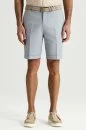 Keten Pamuk Karışım Mavi Chino Şort