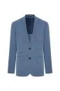 Keten Yün Karışım Açık Mavi Yazlık Blazer Ceket