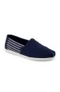 Klasik Çizgili Lacivert Espadril - Toms
