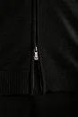Kolları Şerit Detaylı Fermuarlı Siyah Triko Spor Ceket - Thumbnail