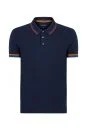 Pike Pamuk Lacivert Polo T-Shirt - Thumbnail