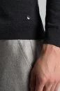 Lupetto Yaka Merino Yün Antrasit Triko - Thumbnail