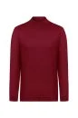Lupetto Yaka Merino Yün Bordo Triko - Thumbnail