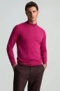 Lupetto Yaka Merino Yün Fuşya Triko - Thumbnail