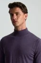 Lupetto Yaka Merino Yün Mor Triko - Thumbnail