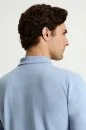 Lyocell Pamuk Kumaş Açık Mavi Polo Yaka T-Shirt