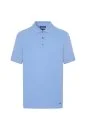 Lyocell Pamuk Kumaş Açık Mavi Polo Yaka T-Shirt