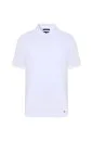 Lyocell Pamuk Kumaş Beyaz Polo Yaka T-Shirt