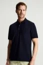 Lyocell Pamuk Kumaş Lacivert Polo Yaka T-Shirt