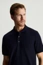 Lyocell Pamuk Kumaş Lacivert Polo Yaka T-Shirt