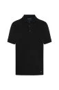 Lyocell Pamuk Kumaş Siyah Polo Yaka T-Shirt