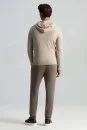 M Logolu Kapüşonlu Camel Hoody - Thumbnail