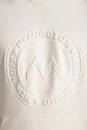 M Logolu Kapüşonlu Kırık Beyaz Hoody - Thumbnail