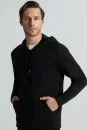 M Logolu Kapüşonlu Siyah Hoody - Thumbnail