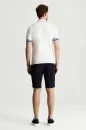 Mavi Beyaz Argyle Desen Triko Polo