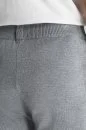 Merino Yün Açık Gri Triko Pantolon - Thumbnail