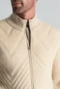 Merino Yün Activewear Açık Bej Triko Ceket - Thumbnail