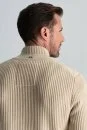 Merino Yün Activewear Açık Bej Triko Ceket - Thumbnail