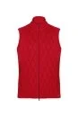 Merino Yün Activewear Kırmızı Triko Yelek - Thumbnail
