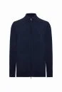 Merino Yün Activewear Lacivert Triko Ceket - Thumbnail