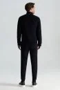 Merino Yün Activewear Lacivert Triko Ceket - Thumbnail