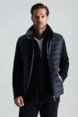Merino Yün Activewear Lacivert Triko Ceket - Thumbnail