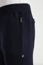 Lacivert Merino Yün Activewear Şerit Detaylı Triko Pantolon - Thumbnail