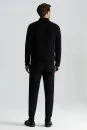 Merino Yün Activewear Siyah Triko Ceket - Thumbnail