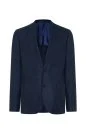 Merino Yün-İpek-Keten Karışım Lacivert Blazer Ceket