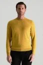 Merino Yünü Bisiklet Yaka Sarı Triko Kazak - Thumbnail